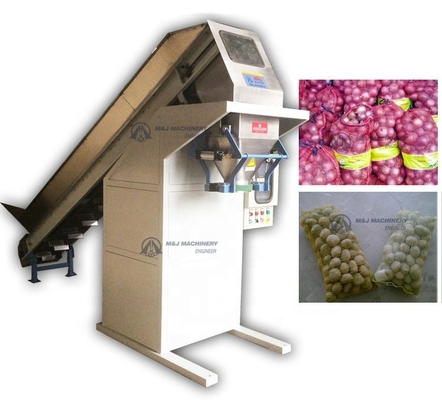 Pesatura imballaggio attrezzatura per cucire sacchetto a maglia La macchina per imballare le cipolle 5 kg 10 kg per le cipolle