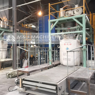 Sistema PLC facile da usare 1 tonnellata di cemento Big Bag Machine di riempimento per la precisione di riempimento