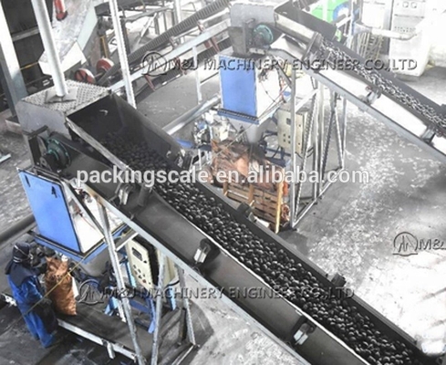 Macchina di imballaggio del carbone con linea di imballaggio automatico per il peso