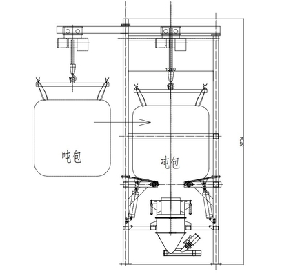 Macchina di scarico di sacchi da 500 kg-1 tonnellata azionata elettricamente per lo scarico rapido di materiali sfusi