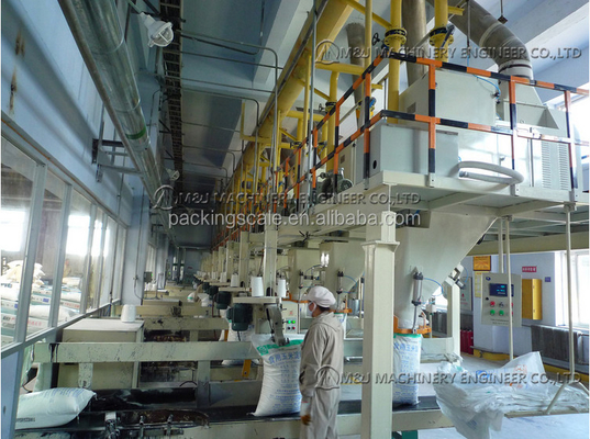 Sistema di imballaggio di sacchi per macchine per farina di grano da 25 kg Hardware ISO9001 2008 Certificato