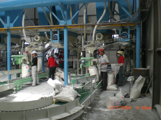 Sistema di imballaggio di sacchi per macchine per farina di grano da 25 kg Hardware ISO9001 2008 Certificato