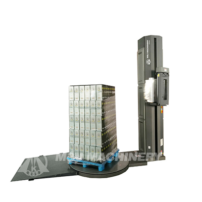 Macchina di fasciatura di pallet di legno per l'avvolgimento di pallet azionati a motore elettrico