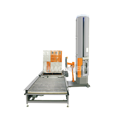 Macchina di fasciatura di pallet di legno per l'avvolgimento di pallet azionati a motore elettrico