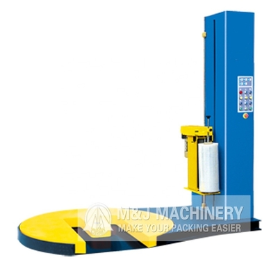 Macchina di fasciatura di pallet di legno per l'avvolgimento di pallet azionati a motore elettrico