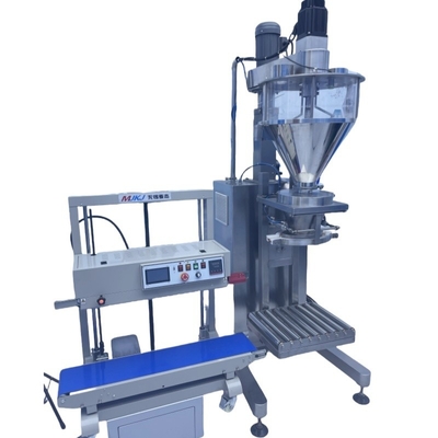 Macchina semiautomatica di imballaggio del sale per sacchi e borse di polvere da 5 kg, 10 kg, 20 kg, 25 kg e 50 kg