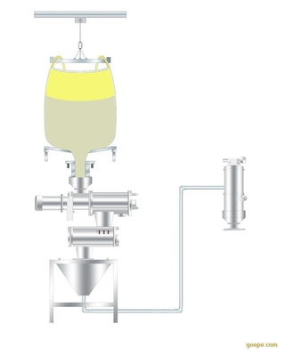 1.2kw Sistema di scarico di sacchetti jumbo a polvere di plastica a propulsione elettrica per l'industria chimica